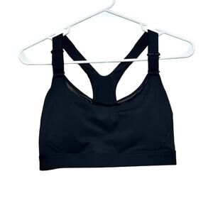 Athleta Ultimate Adjustable Sports Bra Medium Black Medium Support Workout Run